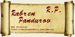 Rabren Pandurov vizit kartica
